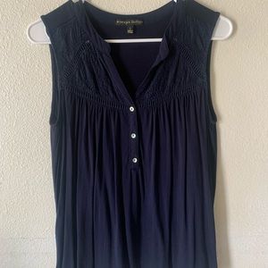 Always Indigo Sleeveless Navy Blue Blouse